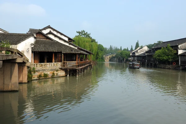 Wuzhen 마에서 중국 고 대 건물 — 스톡 사진