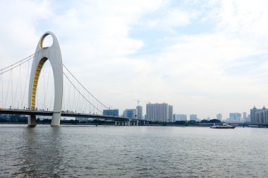 Guanghzou city and Zhujiang river clipart