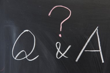 Chalkboard writing - Q&A clipart