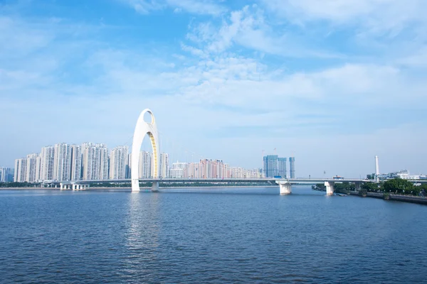Guanghzou city and Zhujiang river — Stock Photo, Image