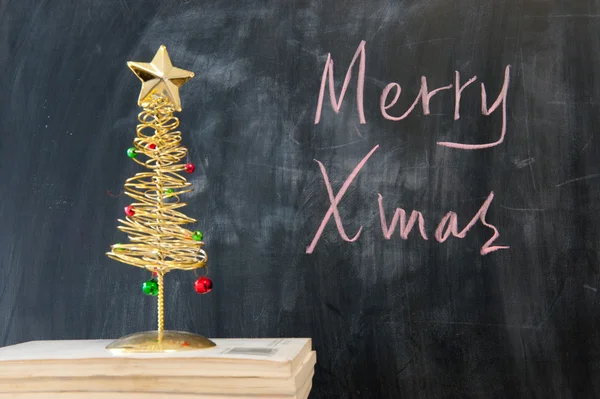 Chalkboard escrita - Feliz Natal — Fotografia de Stock