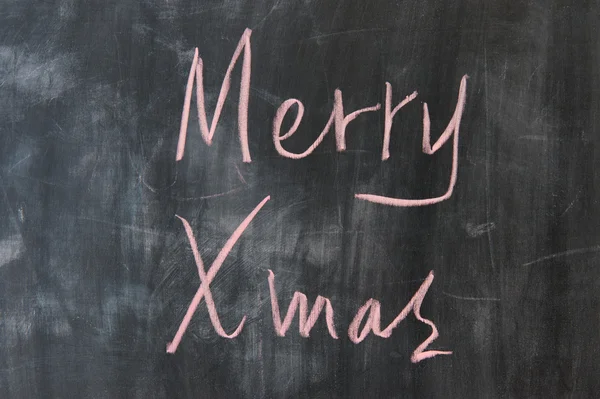 Chalkboard writing - Merry Christmas — Stock Photo, Image