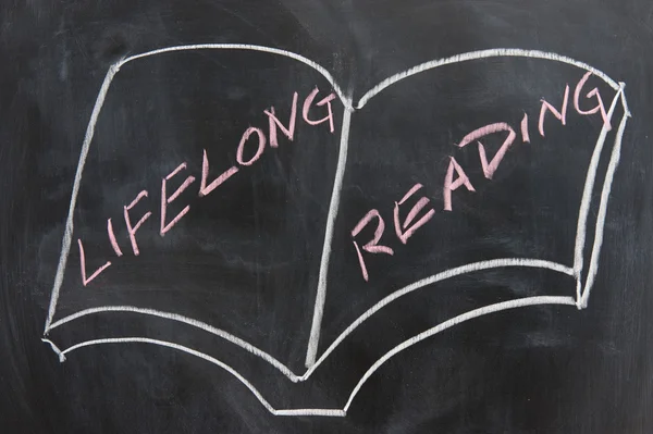 Chalkboard image - lifelong reading