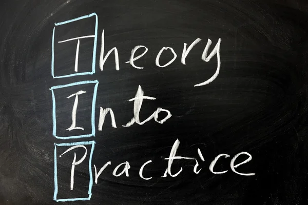 Theorie in die Praxis — Stockfoto