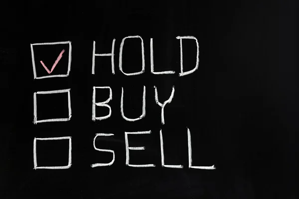 Halten, kaufen oder verkaufen — Stockfoto