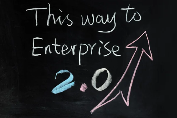 Hierlangs naar enterprise 2.0 — Stockfoto