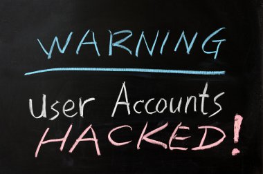 User accounts hacked clipart