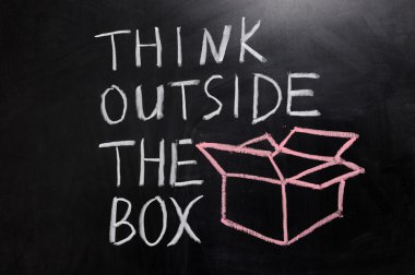 Think outside the box clipart