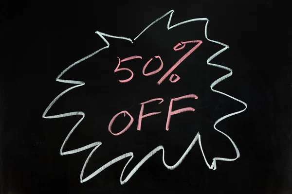 Fifty percent off — Stock Photo, Image