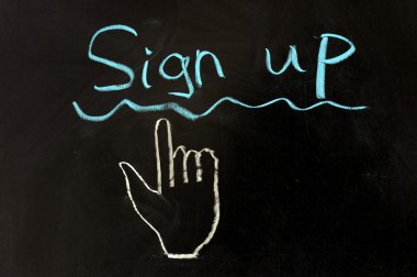 Sign up concept clipart
