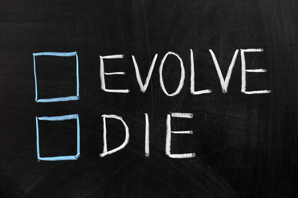 stock image Evolve or die