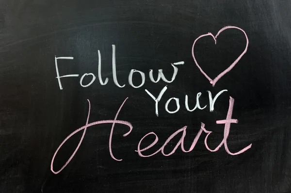 Följ ditt hjärta — Stockfoto