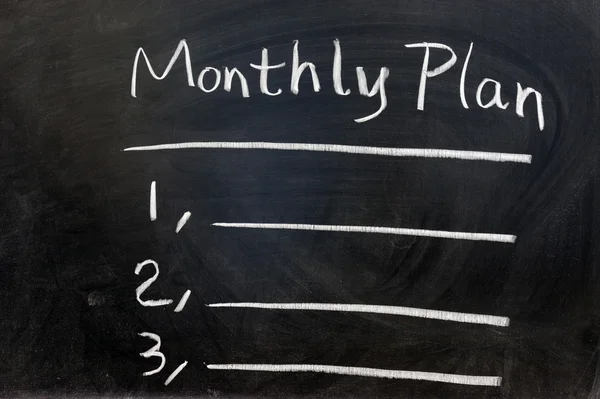 Monthly plan — Stock Photo, Image