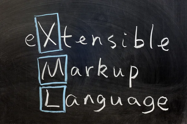 Xml extensible markup language — Stockfoto