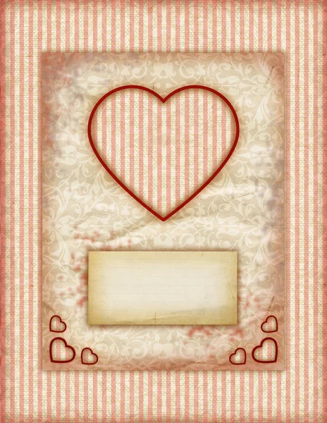 Valentine dag liefde kaarten, vintage liefde notities, Notitiekaarten — Stockfoto
