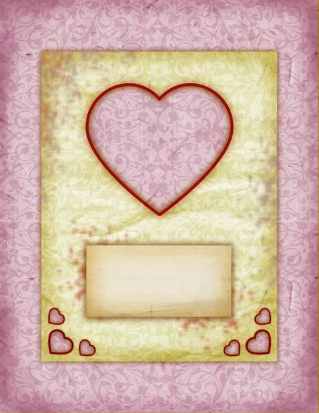 Valentine day Love Cards, Vintage Love Notes — Stockfoto