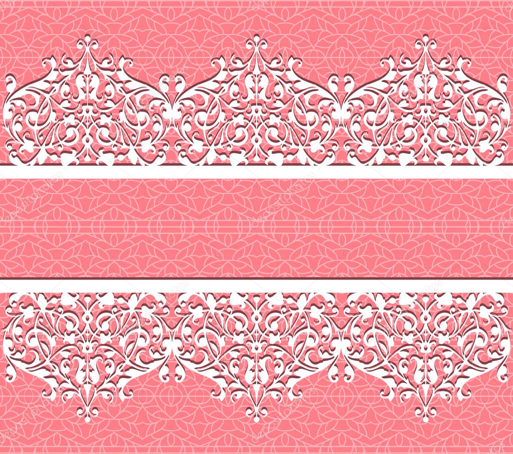 Vector floral lace background