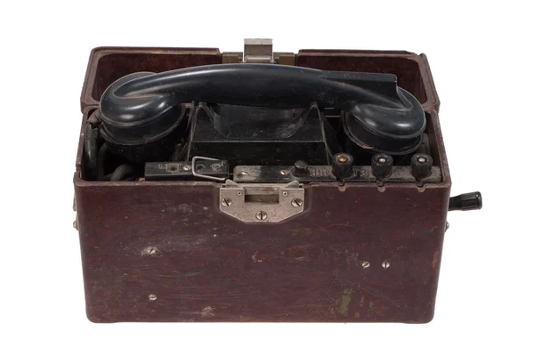 Ww2 telefone de campo militar — Fotografia de Stock
