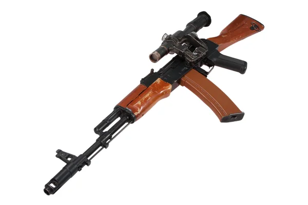 Kalashnikov AK with sniper scope — Stock Photo, Image