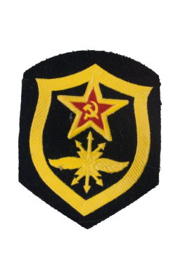 Soviet army signal-corps badge isolated clipart