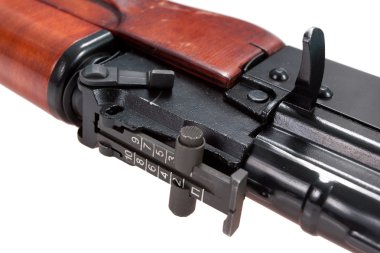 Close up view of kalashnikov assault rifle clipart