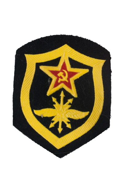 Odznaka sygnału korpus Armii Radzieckiej na białym tle — Zdjęcie stockowe