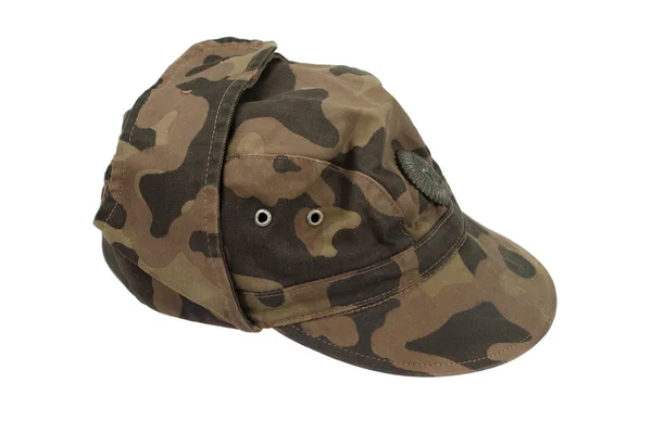 stock image Soviet army camouflage cap isolated