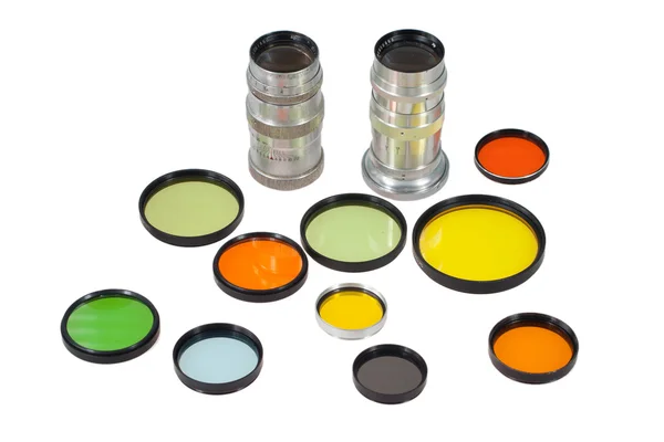 Photofilters 및 렌즈의 집합 — 스톡 사진