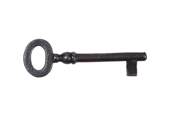 Oude vintage sleutel geïsoleerd — Stockfoto