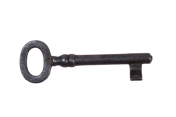 Gammal vintage nyckel isolerad — Stockfoto