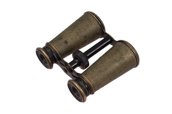 Vintage old bronze binoculars — Stock Photo, Image