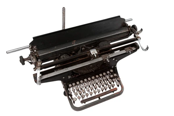 Retro psací stroj izolovaných na bílém pozadí — Stock fotografie
