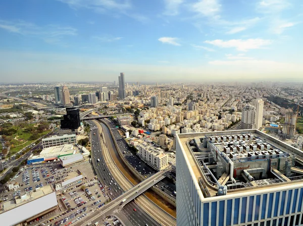 Linha do horizonte de Tel Aviv — Fotografia de Stock