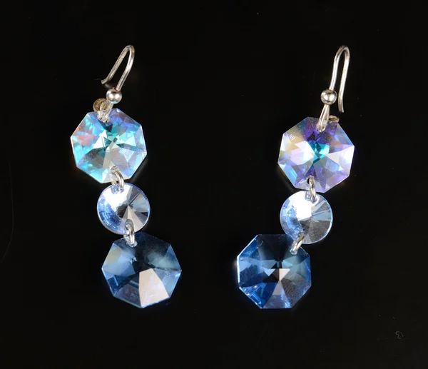 Sapphire earrings — Stock Photo, Image