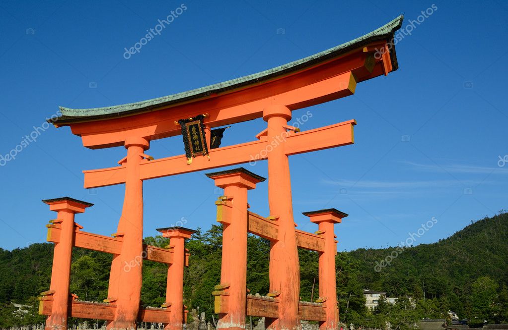 Miyajima Tori Gate — Stock Photo © sepavone #7994179