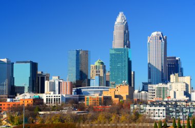 Skyline of Uptown Charlotte clipart