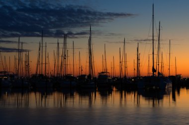 Boats at Dawn clipart