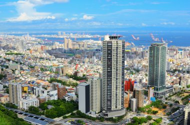 Aerial view of Kobe, Japan clipart