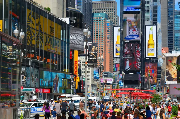 Times Square Multidões — Fotografia de Stock