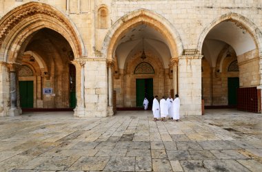 Pilgrims at Al Aqsa clipart