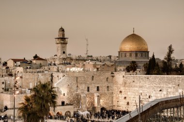 Western Wall and Dome of the Rock clipart