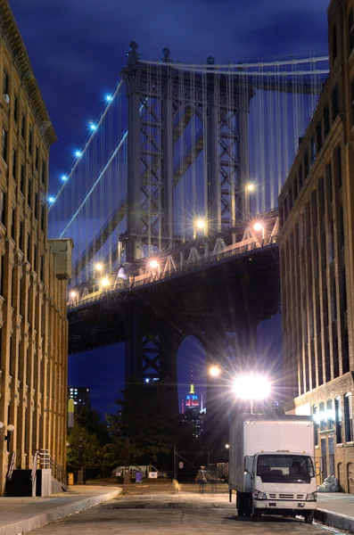 Manhattan Bridge Skyline — Stock Photo, Image