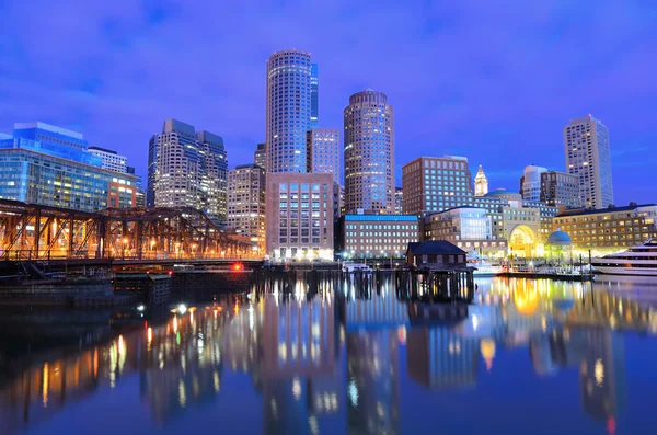 Boston harbor Panorama — Stock fotografie