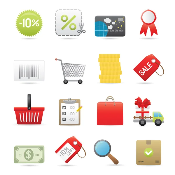 Conjunto de iconos de compras — Archivo Imágenes Vectoriales