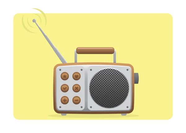 Vecchio set di ricezione radio — Vettoriale Stock