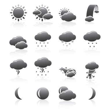 Weather Icons Silhouette Series clipart