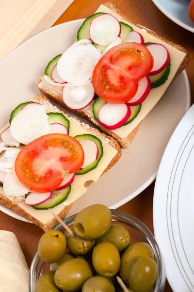 健康野菜のサンドイッチ — ストック写真