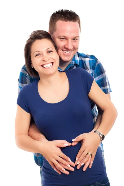 Gelukkige zwangere paar — Stockfoto