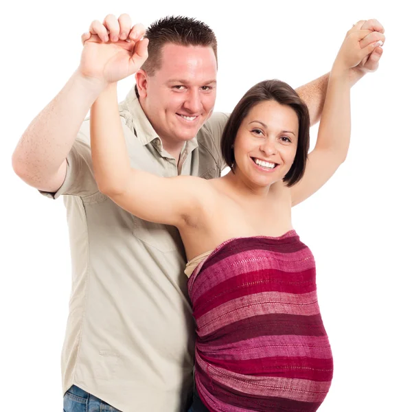 Lyckliga par väntar barn — Stockfoto