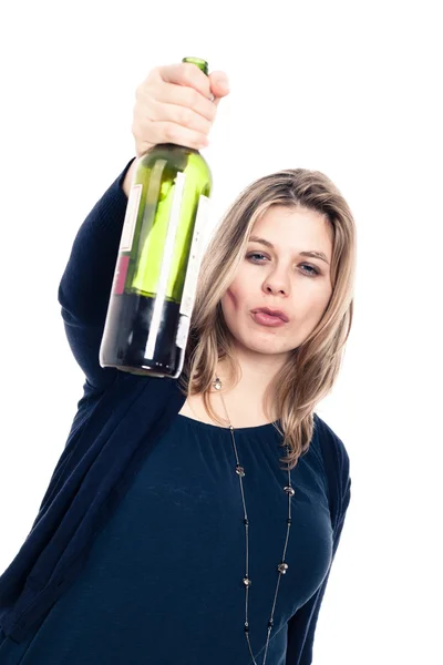 Sebevědomá opilá žena — Stock fotografie